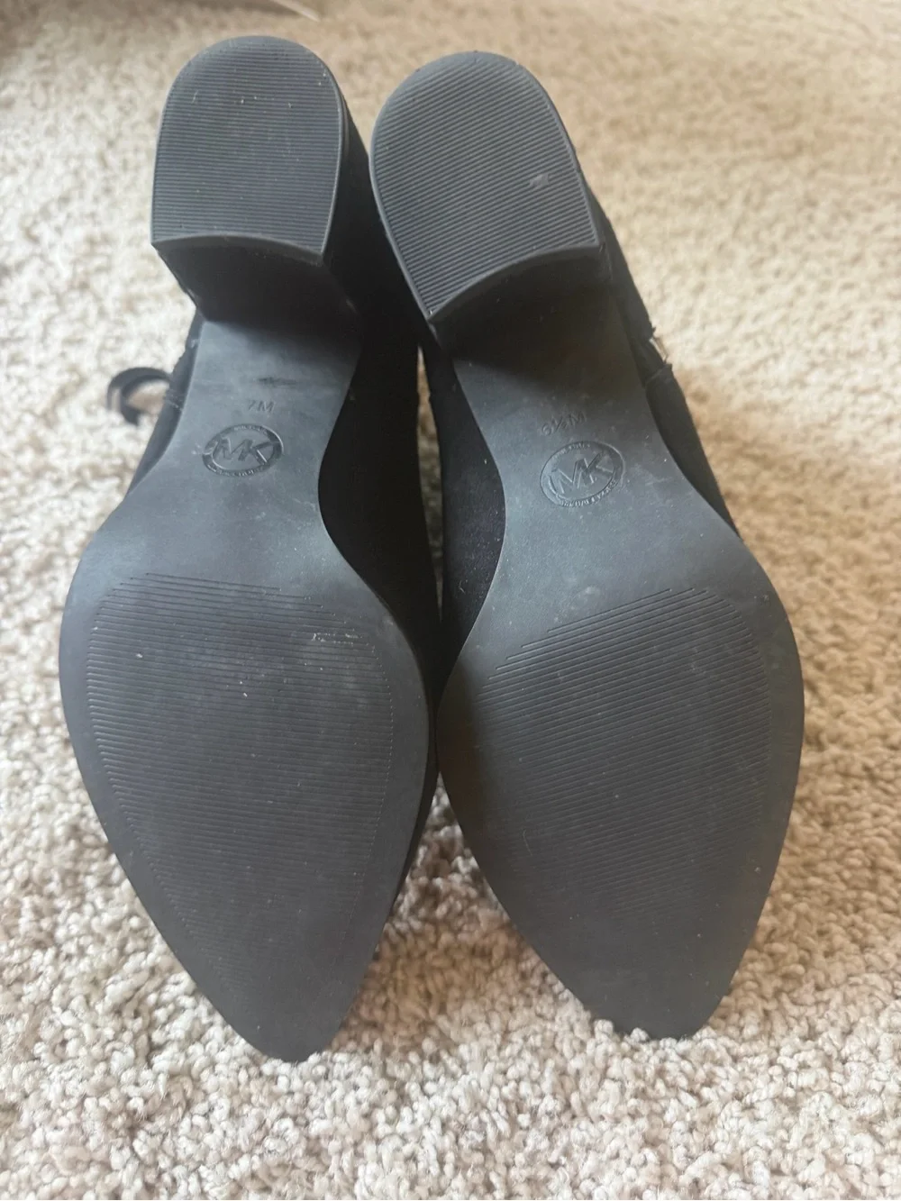 Michael Kors Black Suede Side-Zip Ankle Boots